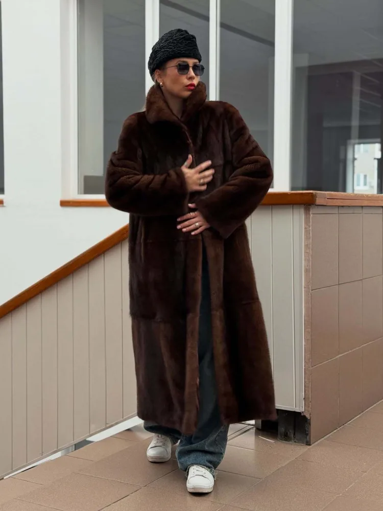 

BJTZ 2025 Новое женское пальто из искусственного меха длиной миди, зимняя куртка, теплая толстая плюшевая верхняя одежда, элегантная роскошь на осень-зиму