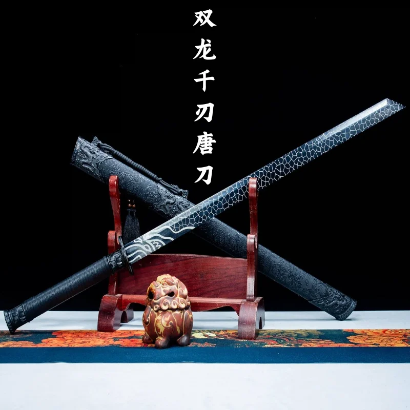 Tang Heng sword, high manganese steel integrated sword, ancient style self-defense collection ornament in Longquan City