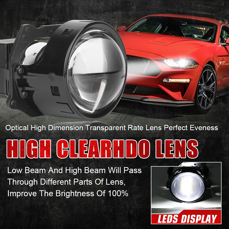 3.0 Bi LED Lenses Car Headlight Projector Kit Hella G5 3R Biled Projector LHD Super Bright 6000K 300W 30000LM Auto Lamp 2pcs