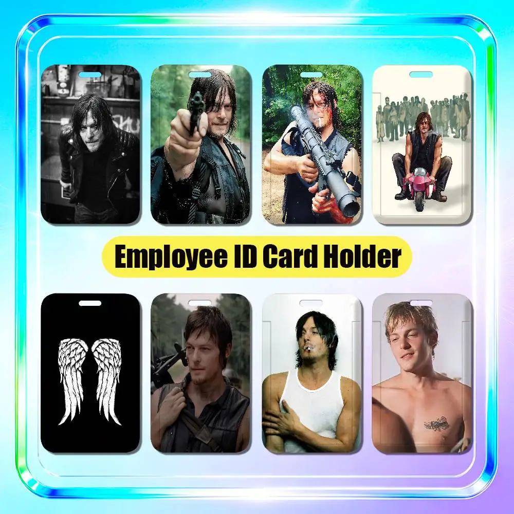 For Daryl Dixon Employee ID Card Holder Office Badge Work Student Bank Credit Hard Holders Case Shell