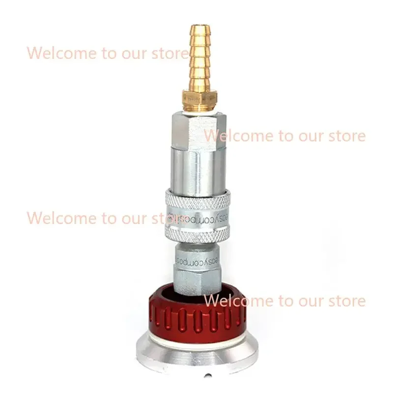 Imagem -02 - Bico de Válvula de Vácuo de Metal com Vedação Automática Conector de Bolsa de Vácuo Reutilizável para Processo de Vácuo Pré-preg Infusão de Resina de Fibra de Carbono
