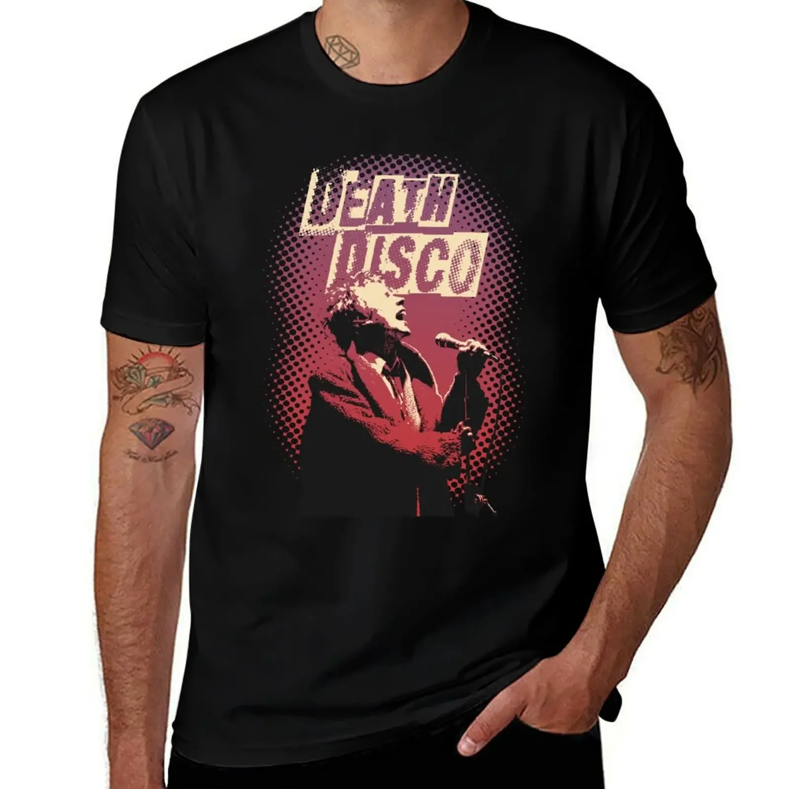 Death Disco Image Post Punk T-Shirt sweat basketball graphic tees oversized t shirt Blouse mens funny t shirts