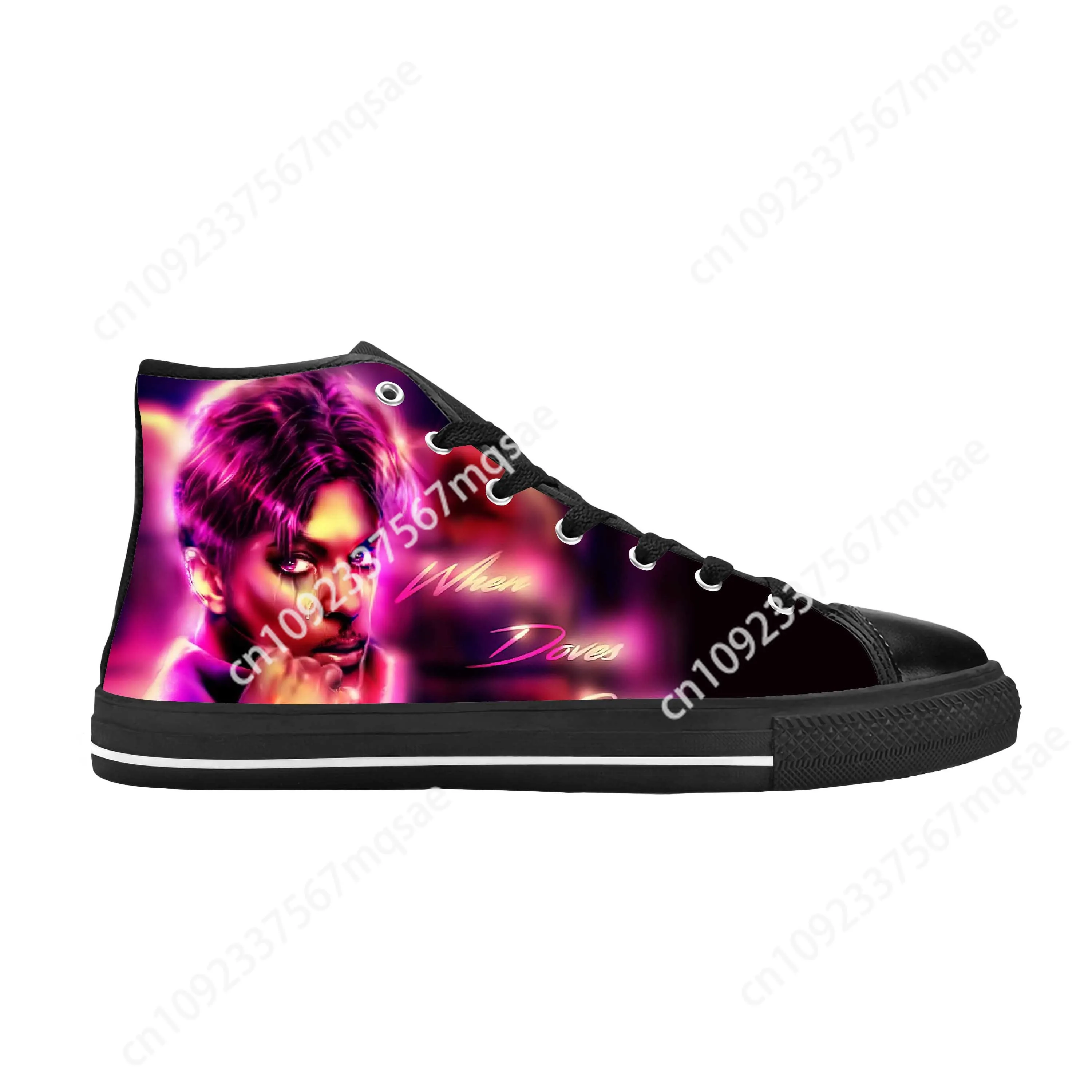 

Prince Rogers Nelson Purple Rain Love Symbol Cool Casual Cloth Shoes High Top Comfortable Breathable 3D Print Men Women Sneakers