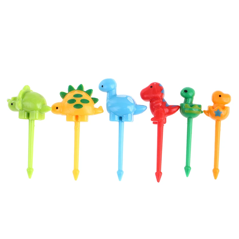 

Mini Fruit Fork Animal Farm Dinosaur Mini Skewers Cartoon Cake Dessert Pick Toothpick Bento Lunches Sandwich Toppers Party Decor