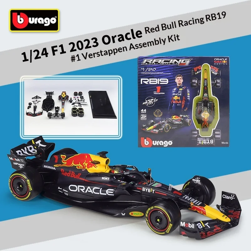 burago-modellino-auto-da-corsa-f1-in-scala-1-24-kit-di-montaggio-in-lega-oracle-red-bull-rb19-2023-ferrari-sf-24-2024-verstappen-leclerc