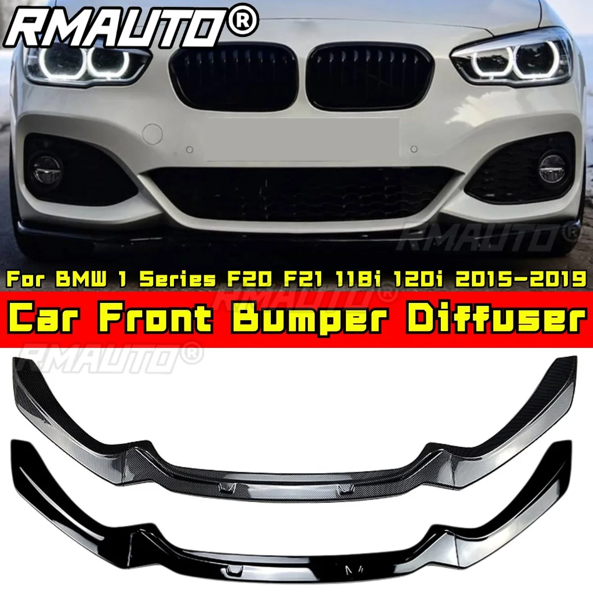 

For BMW F20 M-Pack F21 118i 120i Body Kit Front Bumper Lip for BMW 1 Series F20 F21 118i 120i 2015-2019 Car Accessories