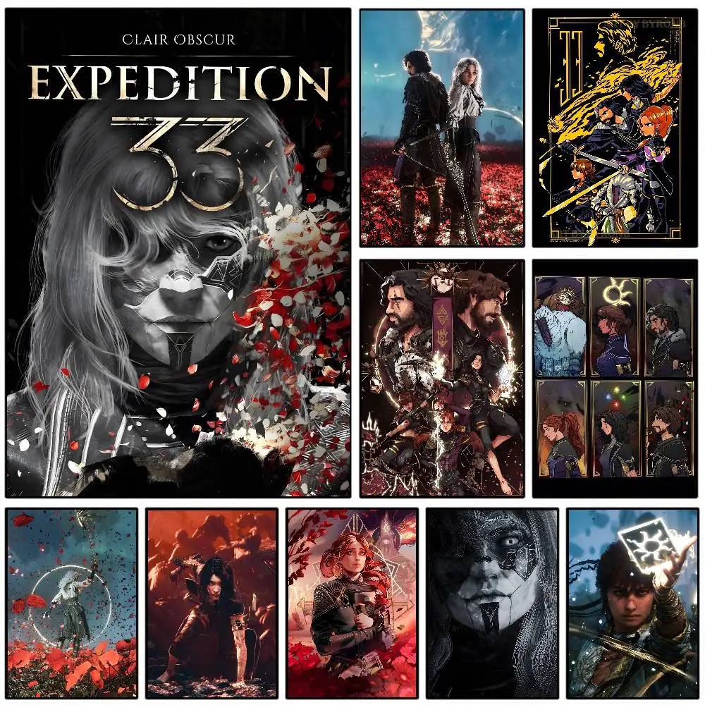 Vedio Game C-Clair O-Obscur E-Expedition 33 Poster Art With Prints Home Bedroom Living Room Decoration Gift