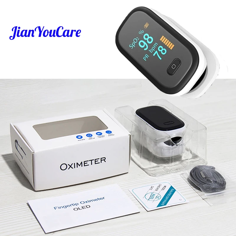 JianYouCare finger Pulse Oximeter PR PI Oximetro De Dedo Heart Rate Saturation Meter Health Care Pediatric Oximetro Saturometer
