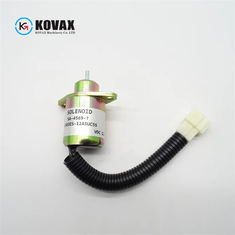 

SA-4569 excavator flameout switch 1503ES-12A5UC5S close solenoid valve For D1005 V1205 V1305 Engine Excavator Parts