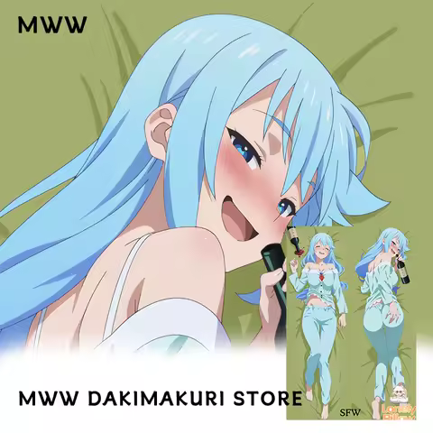 KonoSuba Aqua Dakimakura Hugging Body Pillow Case Anime Pillow 2way Cushion Cover
