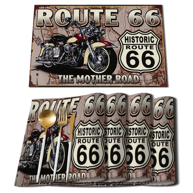 The Most Beautiful Highway In America, Route 66 Mother Table Decoration Placemat