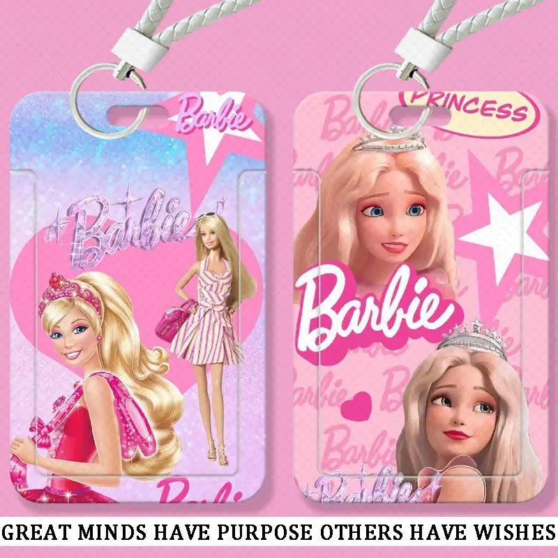 2024 nowy Miniso Barbie Anime Cartoon z nadrukiem nowy studencki identyfikator karty dostępu do karty ochronnej na prezent