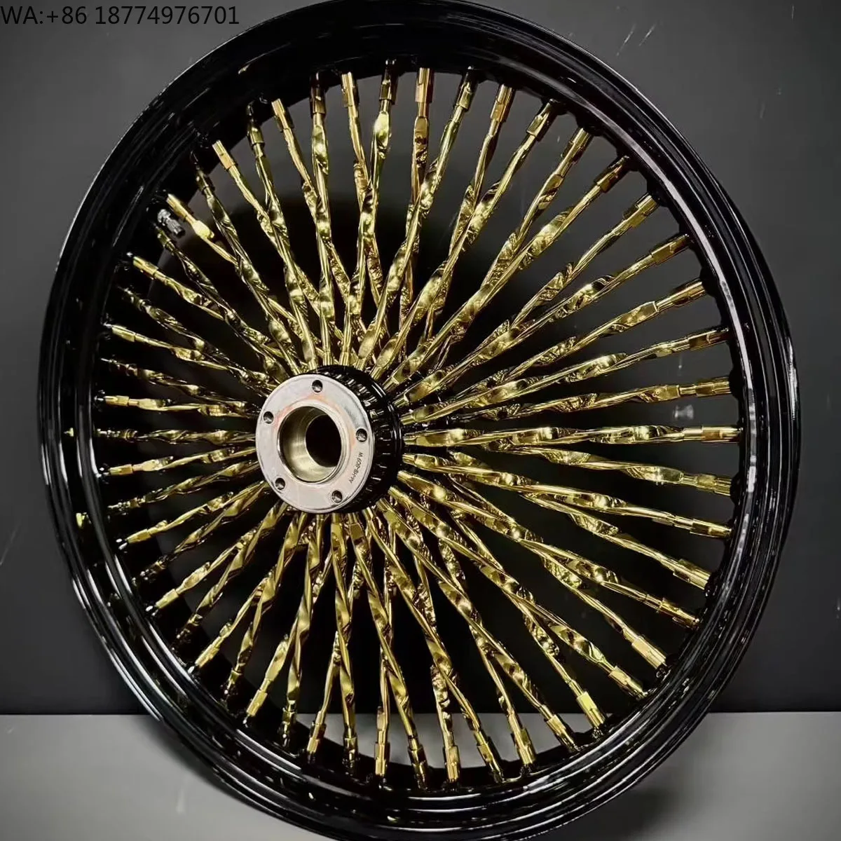 For Harley 09-later Touring Models Compatible Gold Aluminum Alloy Motorcycle Wheel Hub New Condition Front Rear Rim Accessories