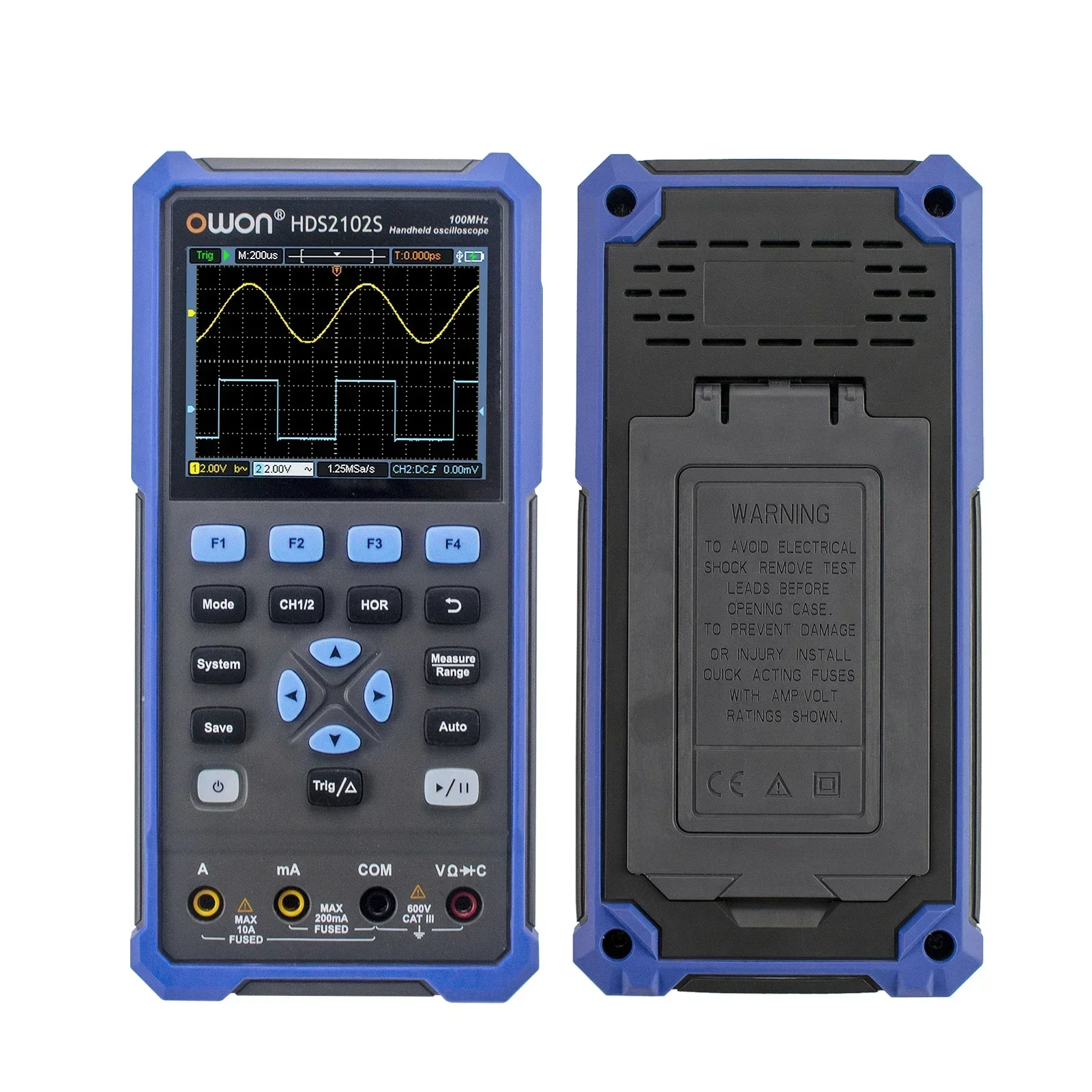 

HDS2102S HDS2102 3 In 1 Digital Oscilloscope Multimeter Waveform Generator 100MHz 500MSa/s Dual Channels Oscilloscope