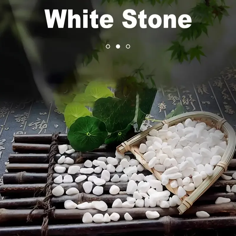 500G White Decorative Stones - Perfect for Aquariums, Gardening, DIY Crafts, Vase Filler & Outdoor Decorations
