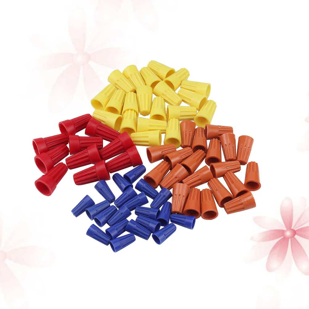 

70pcs Spring Wire Connector Terminal Assortment Kit For Electrical Wiring Projects Cone Shaped Screw Type Connector Durable