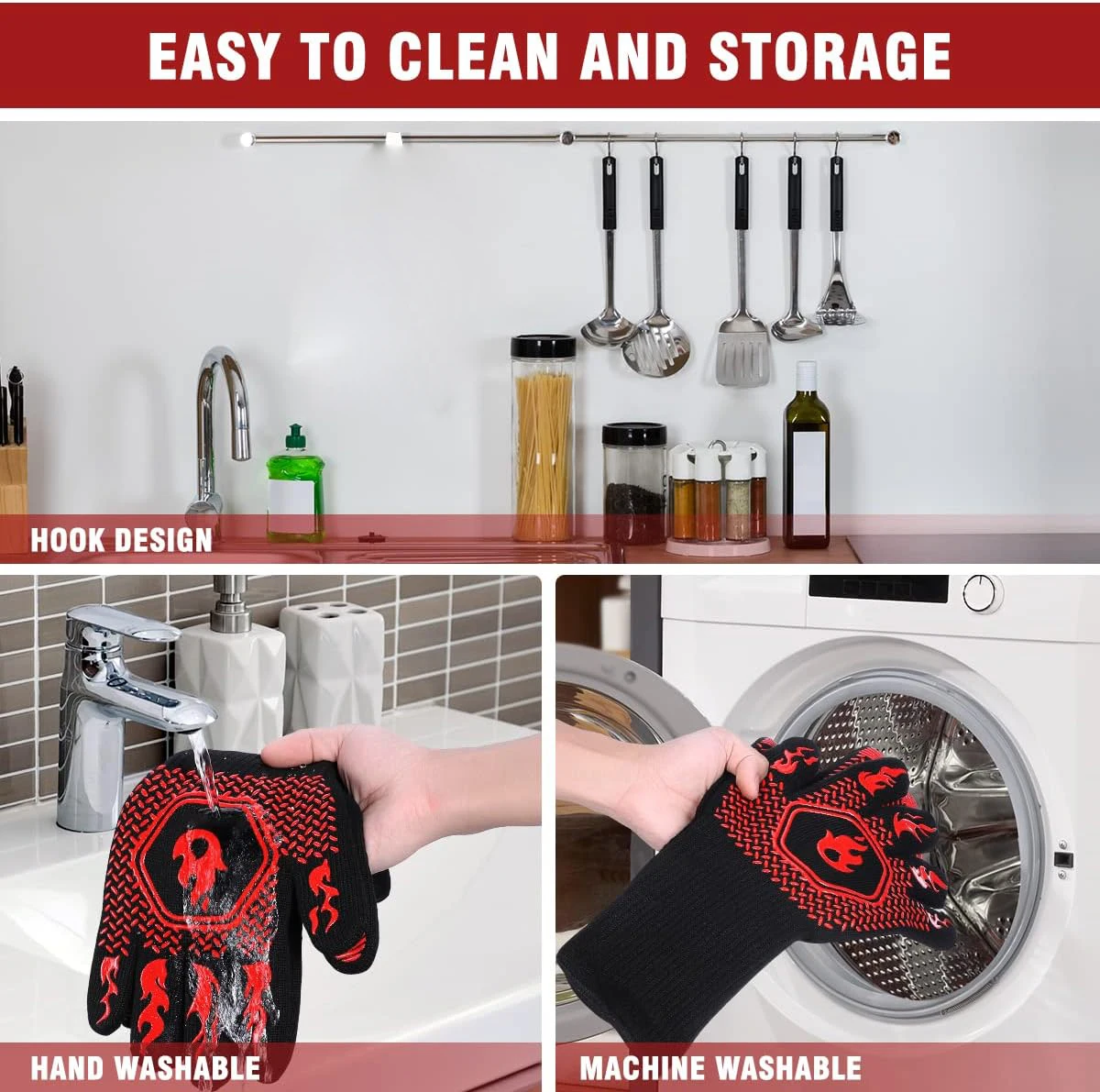 Guantes para parrilla de barba - Oven Mitt Silicone reseña y precio