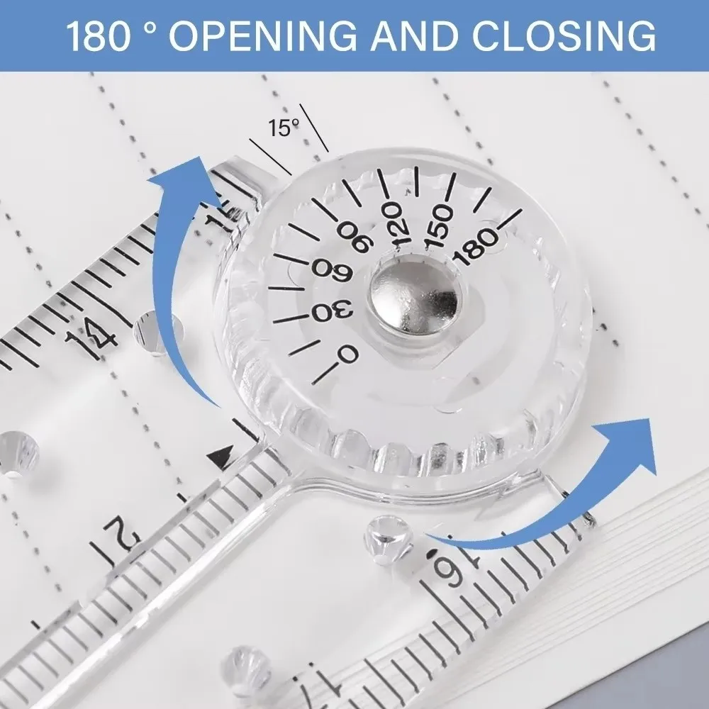 Creative Portable Acrylic Ruler Transparent 30cm Length Plastic Ruler Lightweight Straight Edge Scale Ruler Office Use