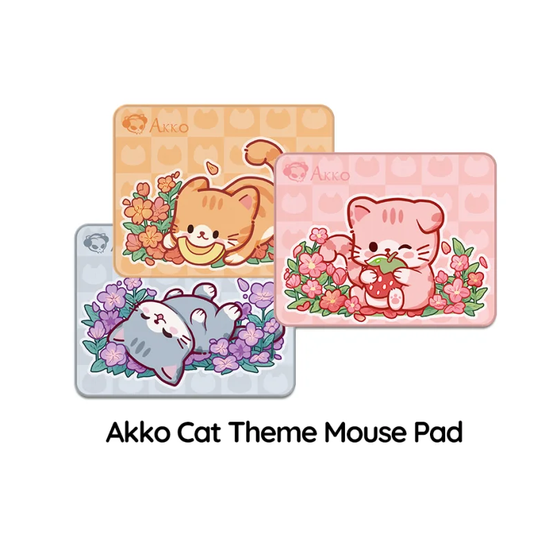 Akko Cute Cat Theme Mouse Pad 360X280mm Cartoon E-SportsGame Keyboard Mice Pad Kawaii Anti-slip Locking Edge Desk Pad Mousepad