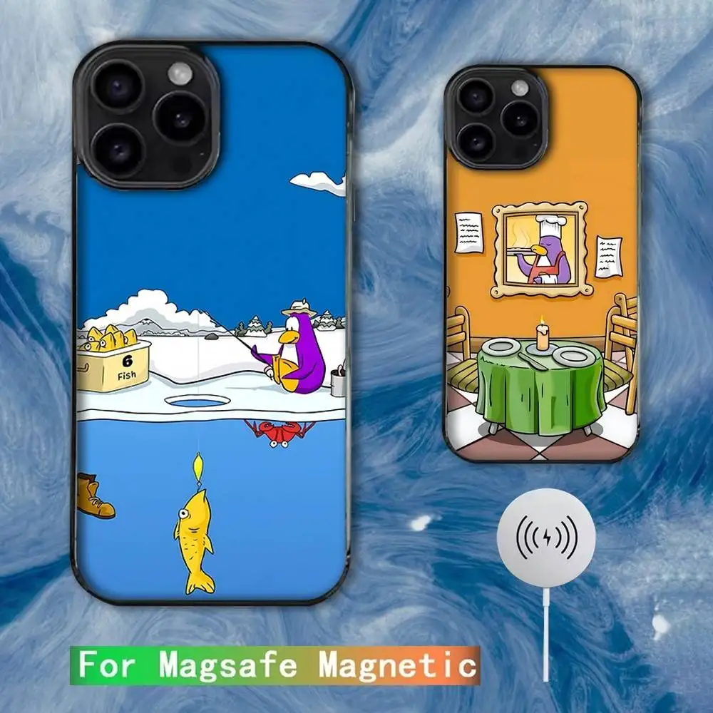 

Game Club Penguin Phone Case For iPhone 16e,16,15,14,13,12,11,Plus,Pro,Max,Mini Magsafe Magnetic Wireless Charging