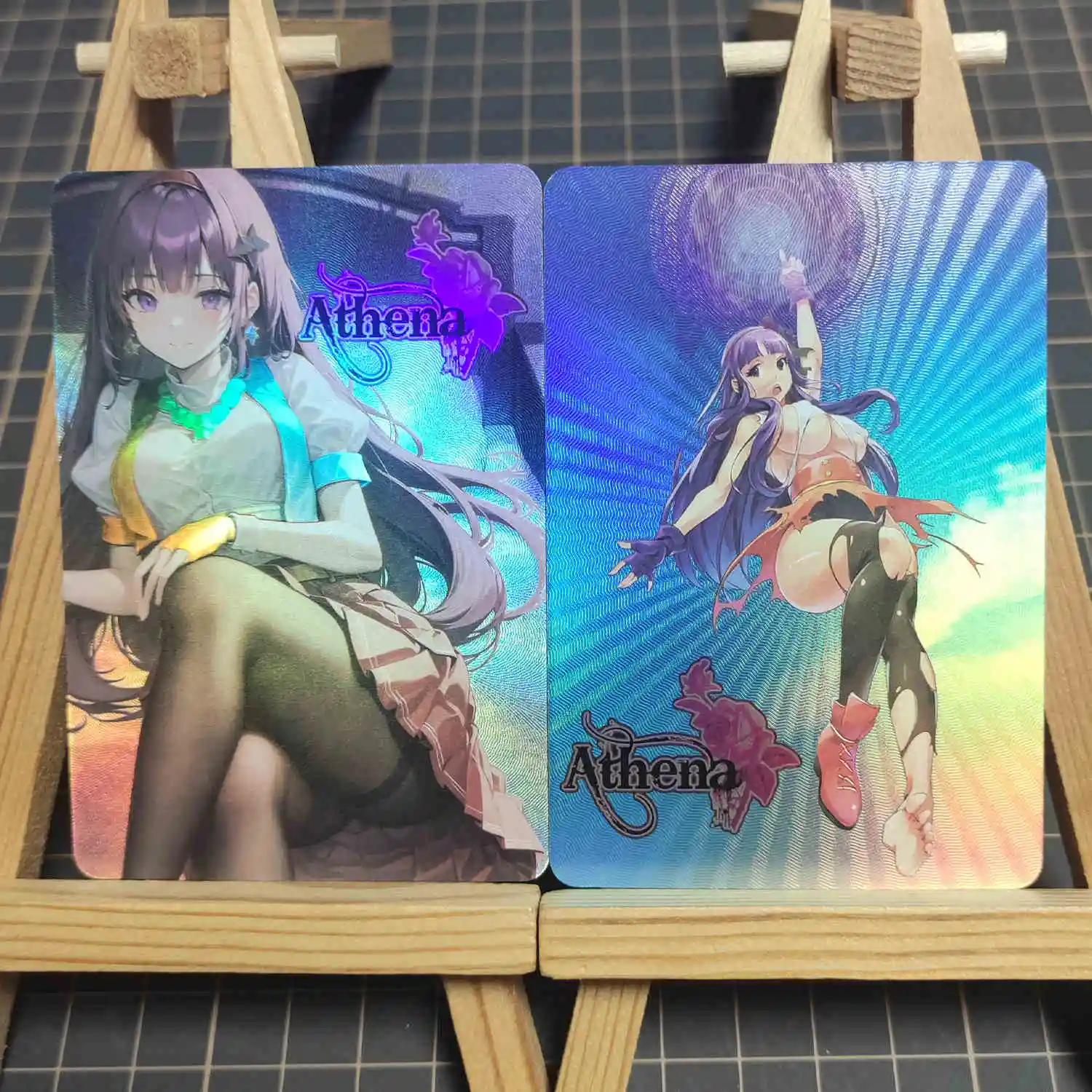 9Pcs/set Diy Self Made Goddess Story Asamiya Athena Collection Card Refraction Color Flash Anime Cards Gift Toys