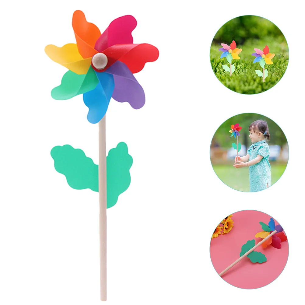 12 Pcs Kids Toys Windmill Adornment Spinner Plastic Outdoor Decor Whirl Pinwheels Child Colorful for