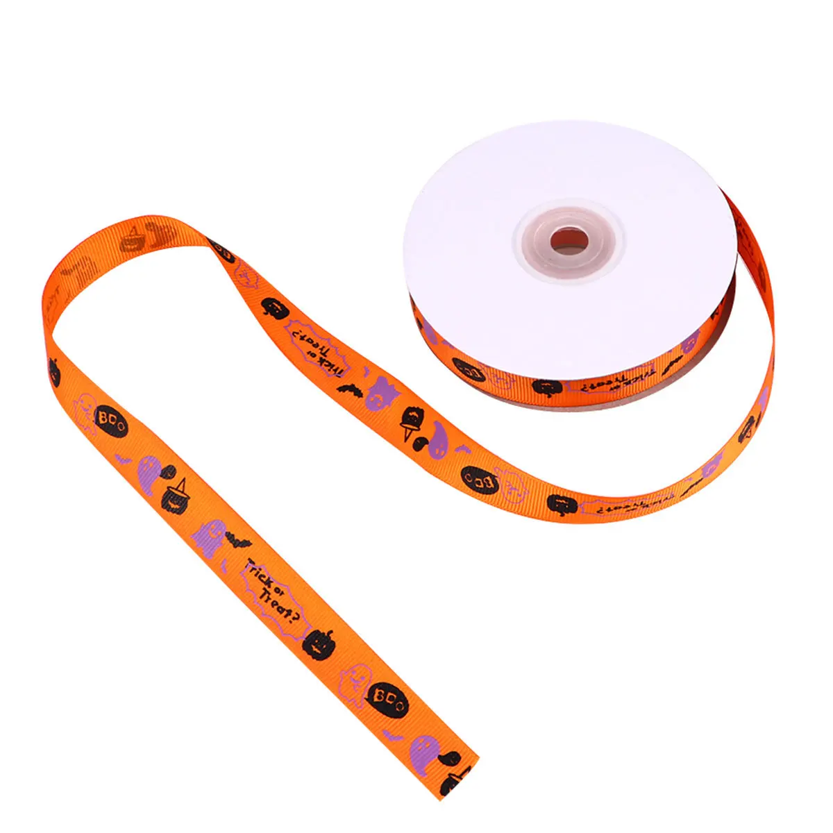 

1 Roll Halloween Packing Ribbon Ghost Pumpkin Cartoon Patterns Gift Wrapping Ribbon DIY Bowknot Home Decoration Halloween