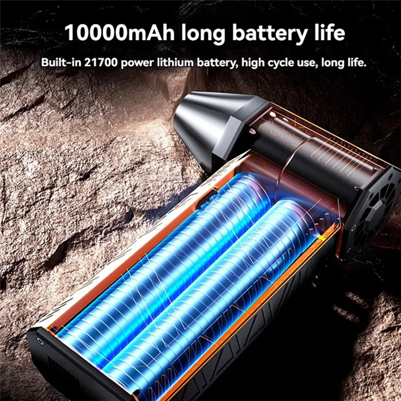 Handheld Turbo Fan 150000RPM Rechargeable Turbo Fan Handheld Blower Cleaning Tool Forcar Home Cleaning