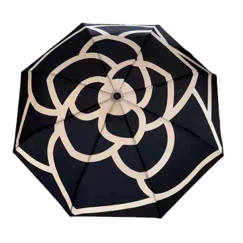 Fully Automatic Sunshade Sun Protection Ultraviolet Protection High-end Female Sun Umbrella Camellia Sun Umbrella