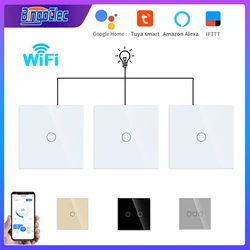 Stair Switches Tuya WiFi Smart Switch Touch Sensor LED Lights Glass Panel Interruptor 3way Control Alexa Google Smart Home