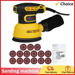 5Inch 300W Random Orbital Sander 12000RPM 6Variable Speed Sander Machine High Performance Dust Collection System for Woodworking