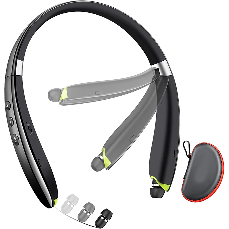 

Neckband Bluetooth Headphones 990 991 Wireless In-Ear Earbuds IPX5 Weatproof Headset Outdoor Foldable Lightweight Earphone