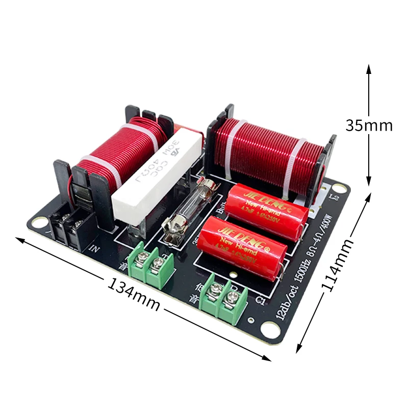 400W Treble Bass Audio 2 Way Passive Crossover Network Speaker Frequency Divider Solderless High Low Pass Filter Board WEAH 2510