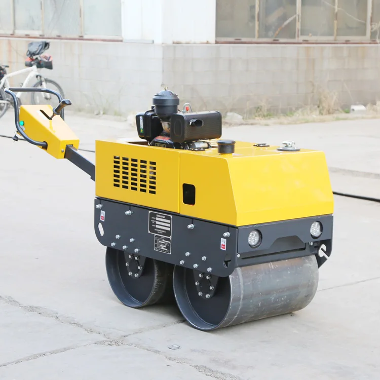 Mini Walk Behind Road Roller Compactor Chinese Double Drum Hand Small Compactor Roller