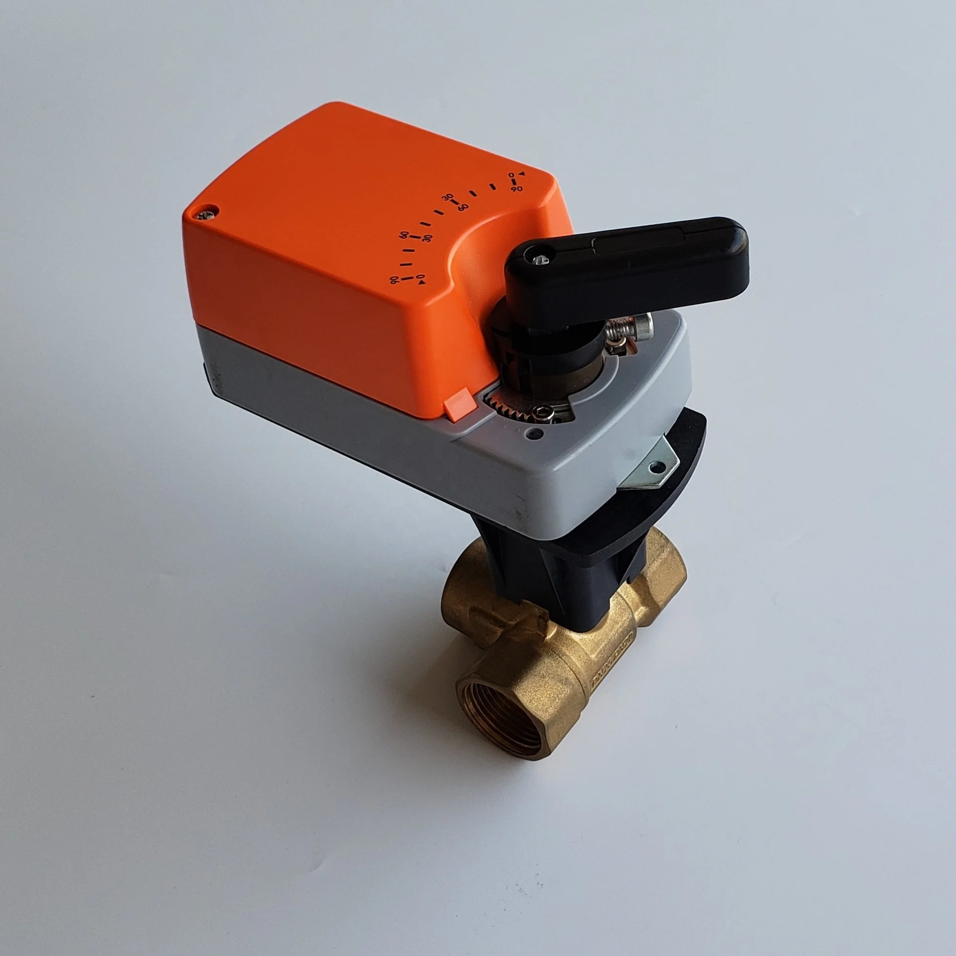 Válvula de água motorizada operada por atuador elétrico do motor de bola DN25 15 PN20 3 maneiras para tratamento de água