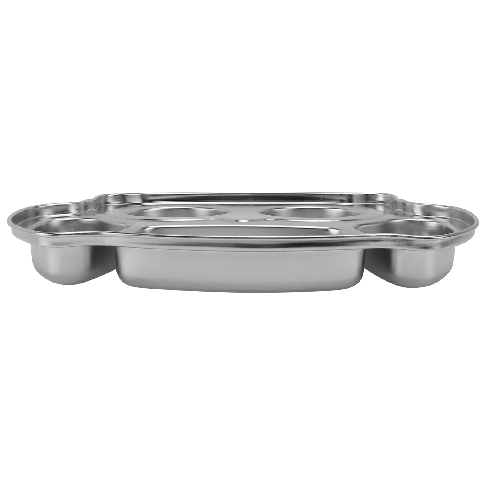 

1pc Cartoon Children's Meal Tray Stainless Steel Food Divided Plate Kids Baby Lunch Compartment Easy Clean Safe Healthy