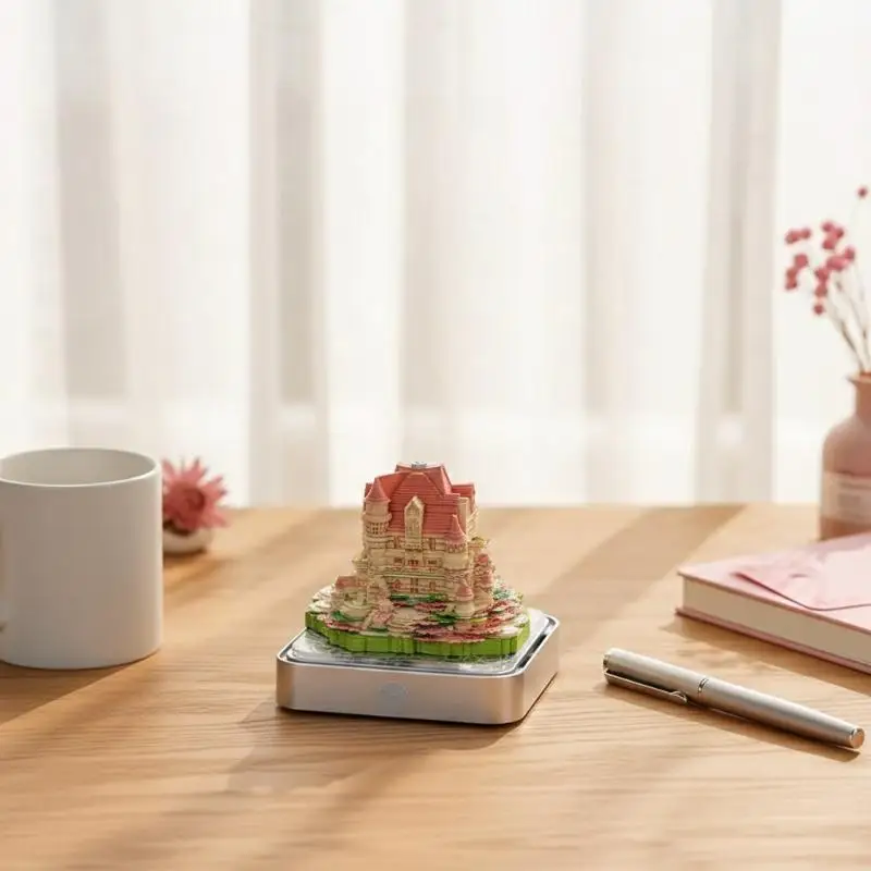 Office Desk Calendar 2027 with 3D Tear-away and LED Light for Efficient Planning