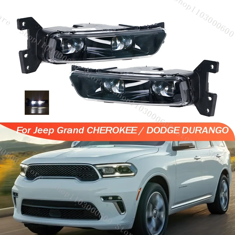 Car Front Fog Light Daytime Running Lamp For Jeep Grand Cherokee 2017-2022 For Dodge Durango 2018-2022 68275510AC