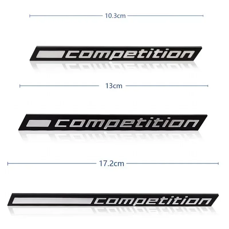 3D ABS Black Competition Logo Rear Boot Trunk Emblem Badge Sticker Decals for BMW M1 M3 M4 M5 M6 X1M X3M X4M X5M X6M