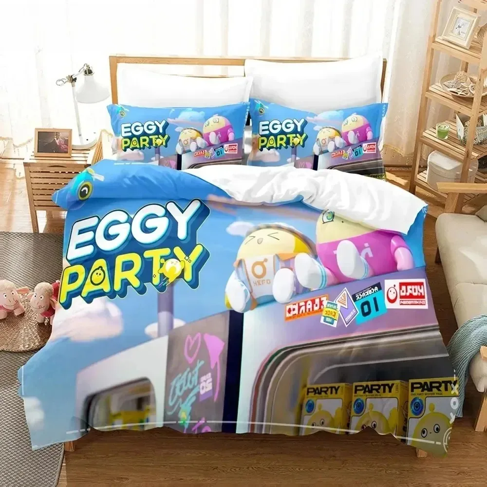 

Eggy Party Game Bedding Set 3D Printed Suitable for Bedroom Duvet Cover Set With Pillowcases Kids Home Textile