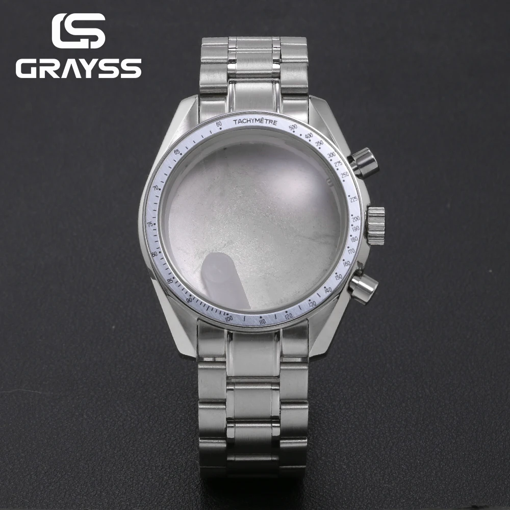 VK63 Gehäuse 39,7MM für Speed Master Metallgehäuse Lünette Chronograph für VK63 Uhrenzubehör Uhrenteile Passend für 20mm Armband – Detail 6