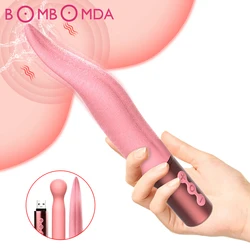 Powerful AV Vibrator Dildos Real Tongue Licking for Women 5 Modes Clitoris Stimulator G Spot Vagina Massager Sex Toys for Woman