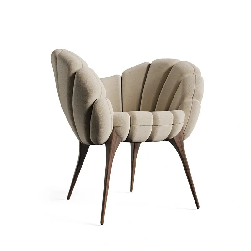 Modern Stainless Steel Dining Chairs Backrest Removable Velvet Upholstery Ergonomic Design Durable Metal Legs Apartment
