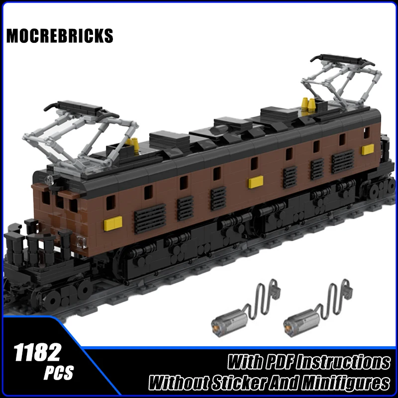 1182PCS Technology Railway Train Class EF56 Electric Locomotive With Power Motor MOC Building Blocks Sets Kid's Bricks Toys Gift