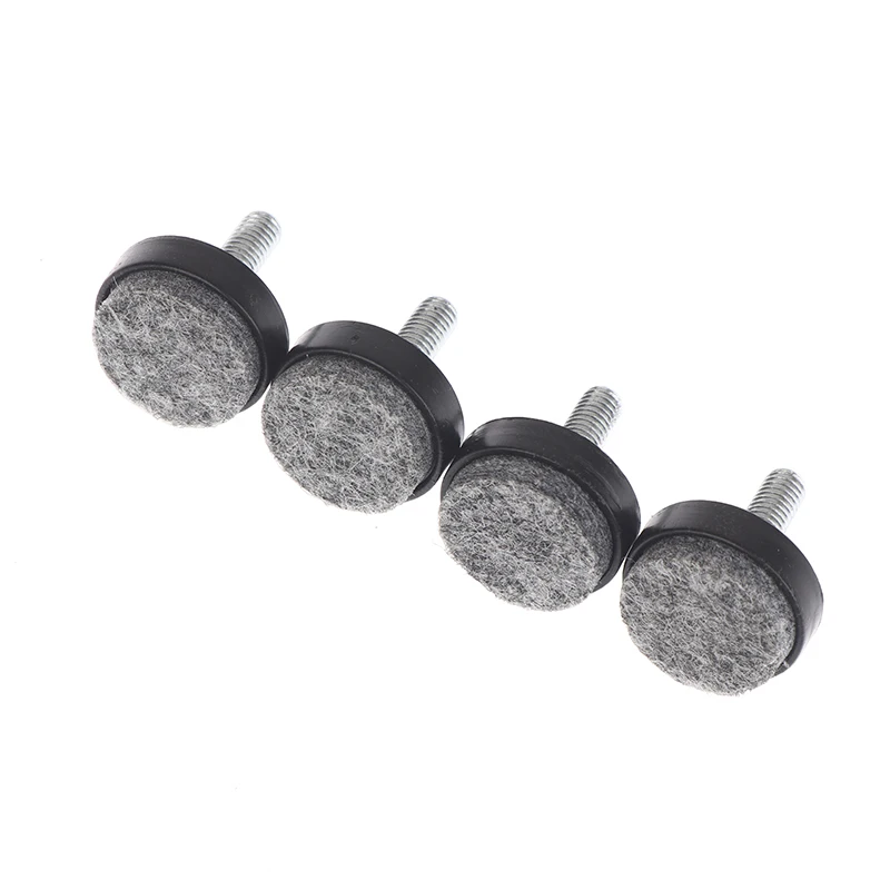 4/8 Stuks Zwart/Bruin Vilt Verstelbare Ronde Meubels Been Schroeven Anti Slip M6 M8 Tafel Stoel Kast Balans Voeten Pads