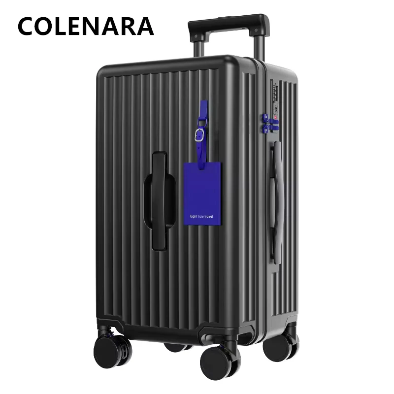 COLENARA Suitcase on Wheels New Men's ABS+PC Boarding Box Large Capacity Trolley Case 20
