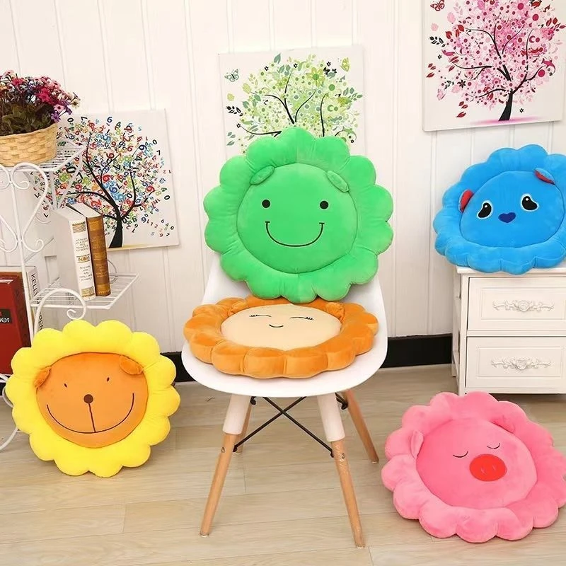 

45CM Round Animal Cushion Plush Toy Cute and Soft Office Chair Cushion Sofa Cushion Doll a Birthday and Festival Gift