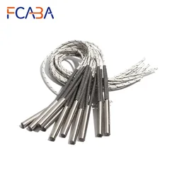 5PCS 10mm 50~60mm 316SUS Electric Heating Pipe 110V/220V/380V Tubular Cartridge Heater 200W/210W/220W/240W/250W Resistance Part