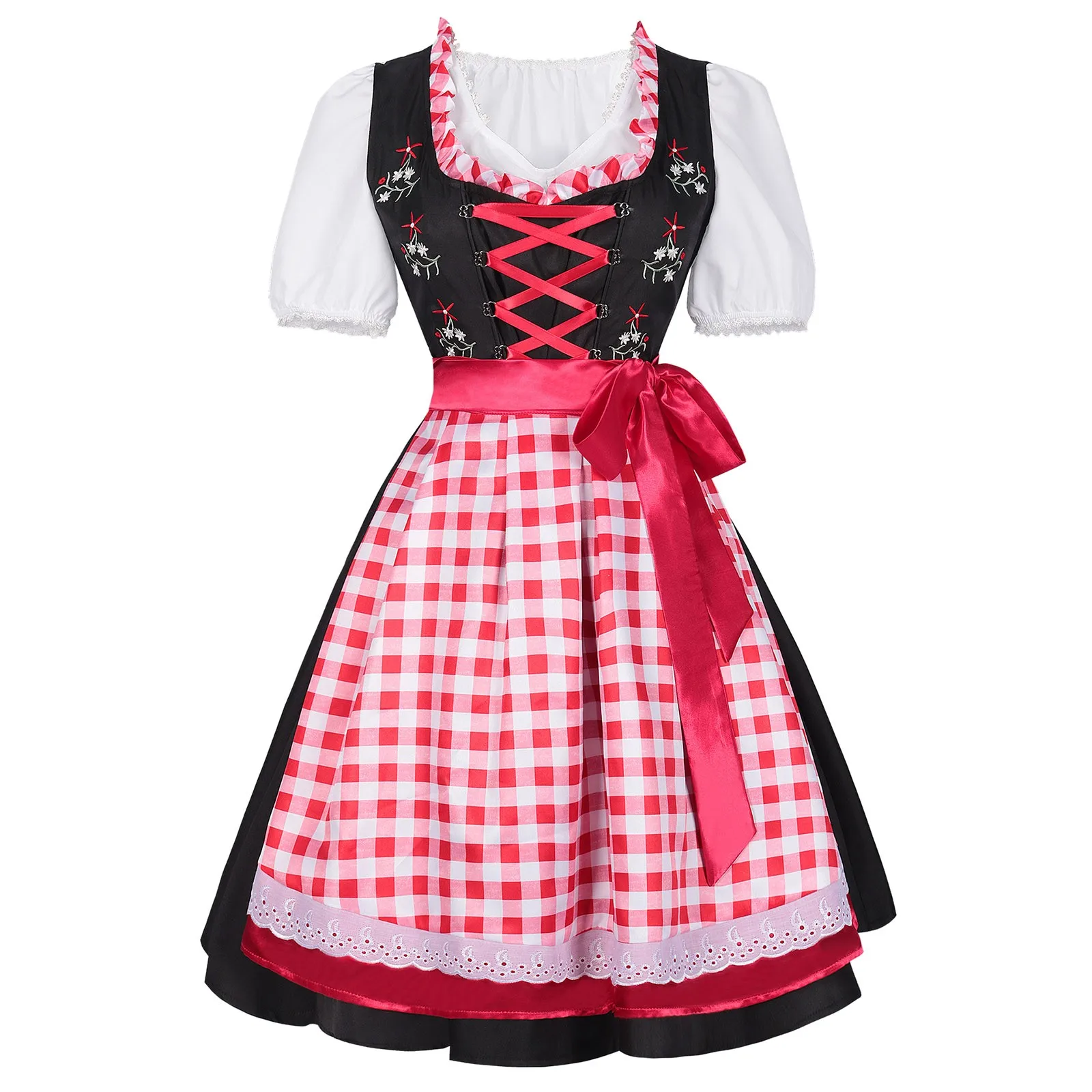 Traditional Bavarian Oktoberfest Costumes German Beer Party Dresses For Womens Maid Outfits Halloween Carnival Cosplay Dress