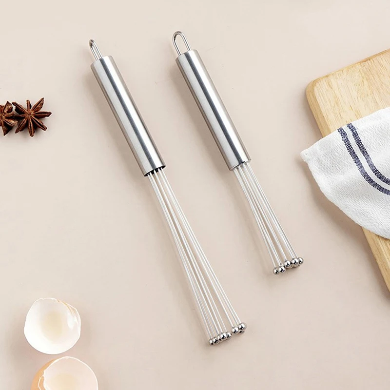 Batedor De Ovos De Aço Inoxidável, Batedor De Bebidas, Misturador, Ferramentas De Cozinha, Misturador De Ovos De Mão, Espuma De Cozinha, Wisk, Liquidificador De Cozinha, 1Pc